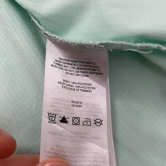 Columbia PFG Tamiami Active Shirt Womens Xl Green Short Sleeve Zip Pocket Casual - Picture 8 of 13